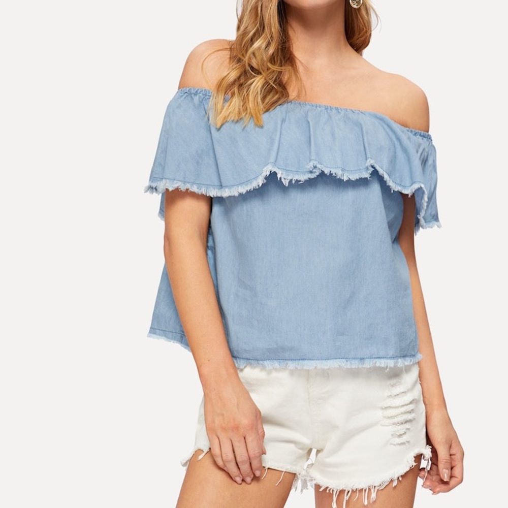 Denim blouse
